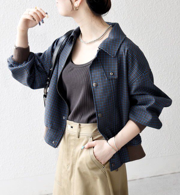 SHIPS any「SHIPS any: ガンクラブ チェック ハンティング ブルゾン」|ブルゾン・スタジャン|