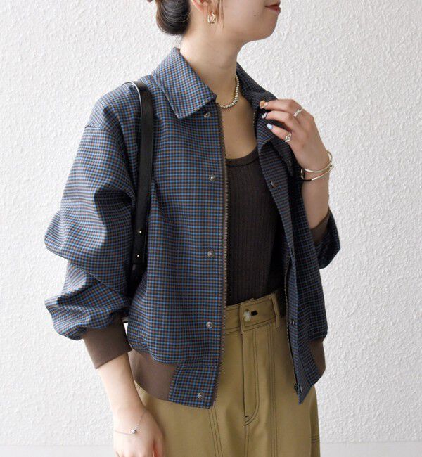 SHIPS any「SHIPS any: ガンクラブ チェック ハンティング ブルゾン」|ブルゾン・スタジャン|