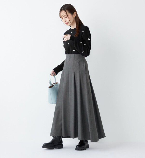 SHIPS Colors 「SHIPS Colors:〈手洗い可能〉カルゼ フレア マキシ スカート」|フレア|