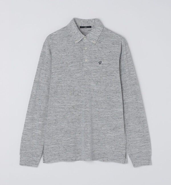 SHIPS「【WEB限定】SHIPS: リネンミックス カラーネップ ボタンダウン ロングスリーブ ポロシャツ」|ポロシャツ|