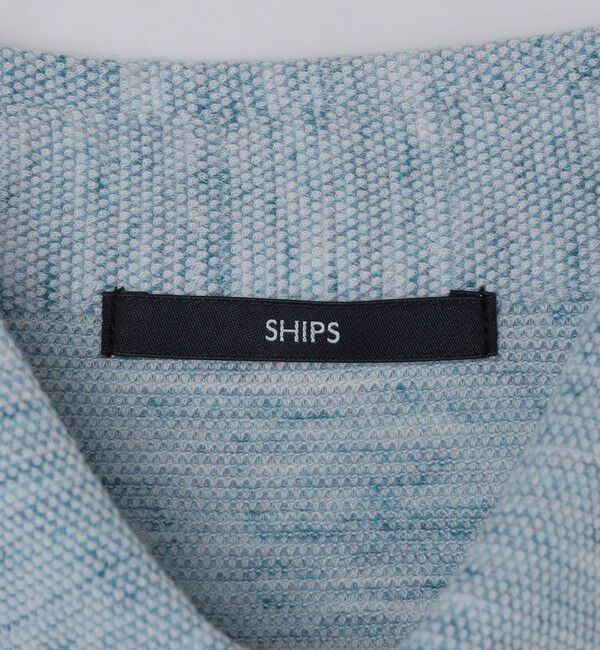 SHIPS「【WEB限定】SHIPS: リネンミックス カラーネップ ボタンダウン ロングスリーブ ポロシャツ」|ポロシャツ|