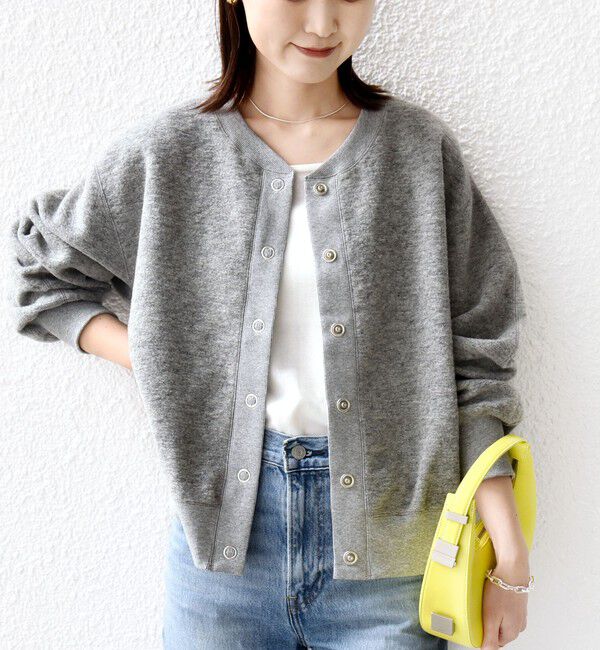 SHIPS for women「〈手洗い可能〉スライバー スナップ ボタン カーディガン」|カーディガン|