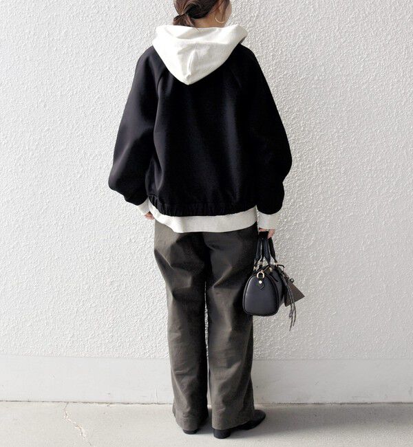 SHIPS any「SHIPS any:〈洗濯機可能〉ジャージー ギャザー コンパクト ブルゾン」|ブルゾン・スタジャン|