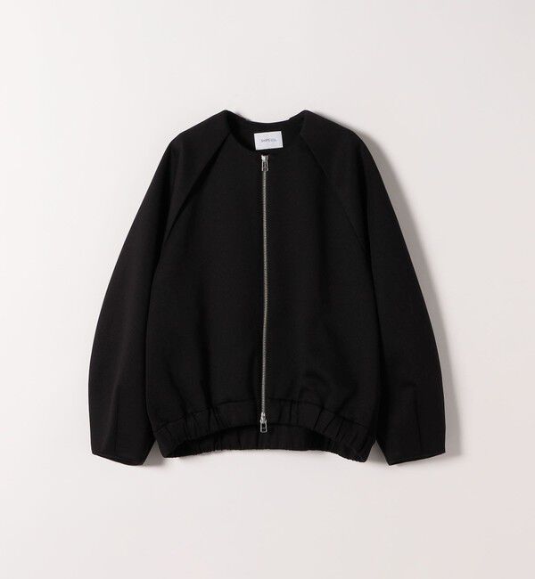 SHIPS any「SHIPS any:〈洗濯機可能〉ジャージー ギャザー コンパクト ブルゾン」|ブルゾン・スタジャン|