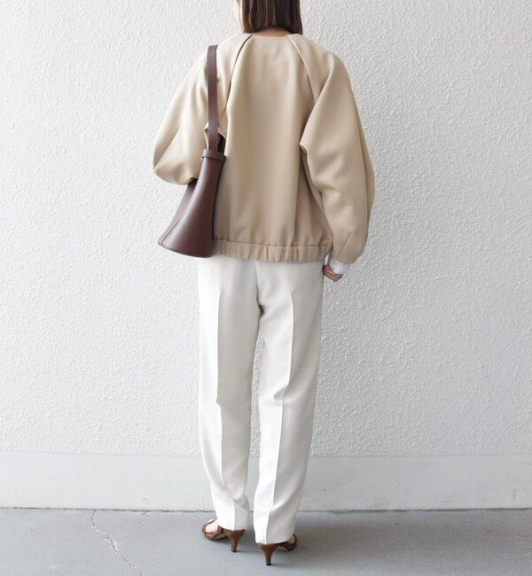 SHIPS any「SHIPS any:〈洗濯機可能〉ジャージー ギャザー コンパクト ブルゾン」|ブルゾン・スタジャン|