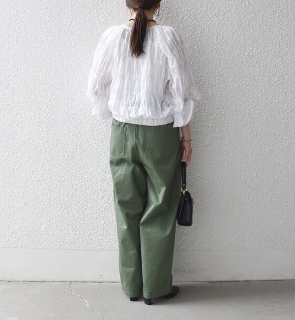 SHIPS any「《予約》SHIPS any:〈洗濯機可能〉シアー ギャザー フリル ブルゾン」|ブルゾン・スタジャン|