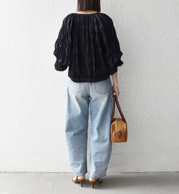 SHIPS any「《予約》SHIPS any:〈洗濯機可能〉シアー ギャザー フリル ブルゾン」|ブルゾン・スタジャン|