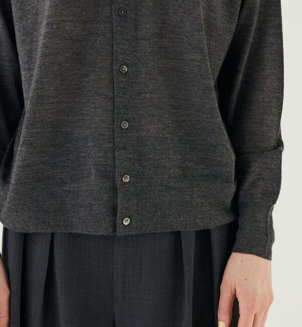 GALERIE VIE「ウーステッドカシミヤ ポロカラーカーディガン」|カーディガン|