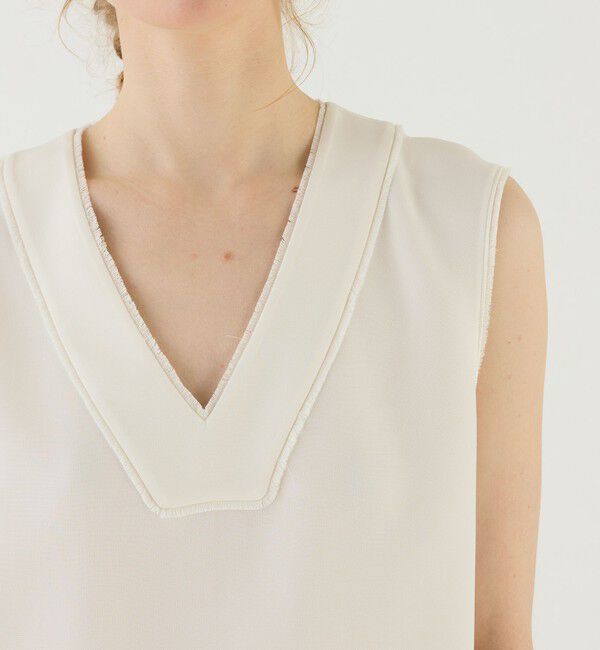 GALERIE VIE「ダブルクロス Vネックスリーブレスベスト」|ベスト・ジレ|