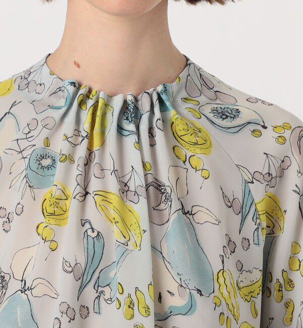 TOMORROWLAND collection「サマーボウルプリント ピンチタックブラウス」|シャツ・ブラウス|