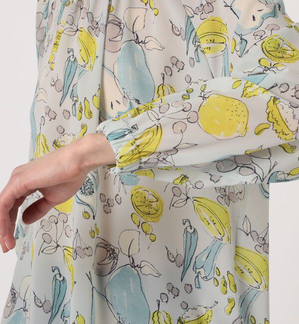 TOMORROWLAND collection「サマーボウルプリント ピンチタックブラウス」|シャツ・ブラウス|