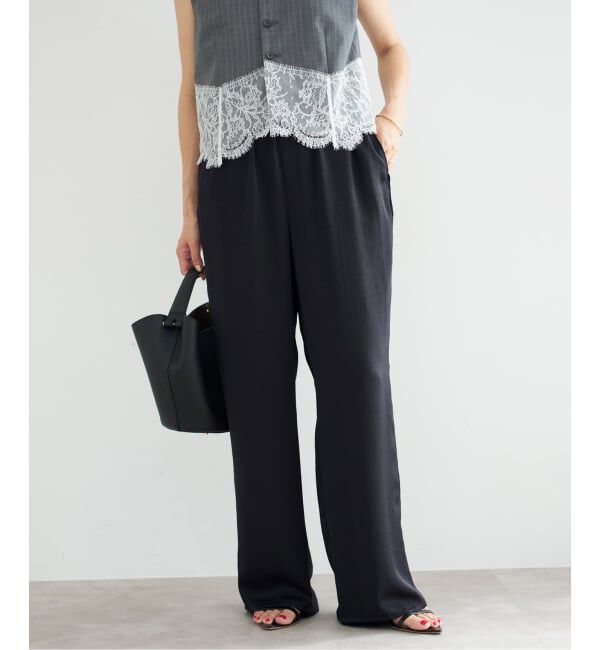 IENA「《WEB限定/追加》サテンリラックスパンツ」|その他|