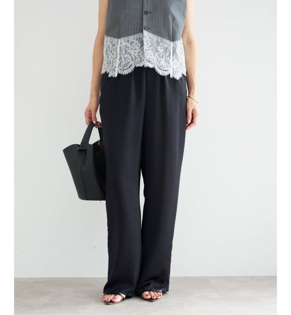 IENA「《WEB限定/追加》サテンリラックスパンツ」|その他|