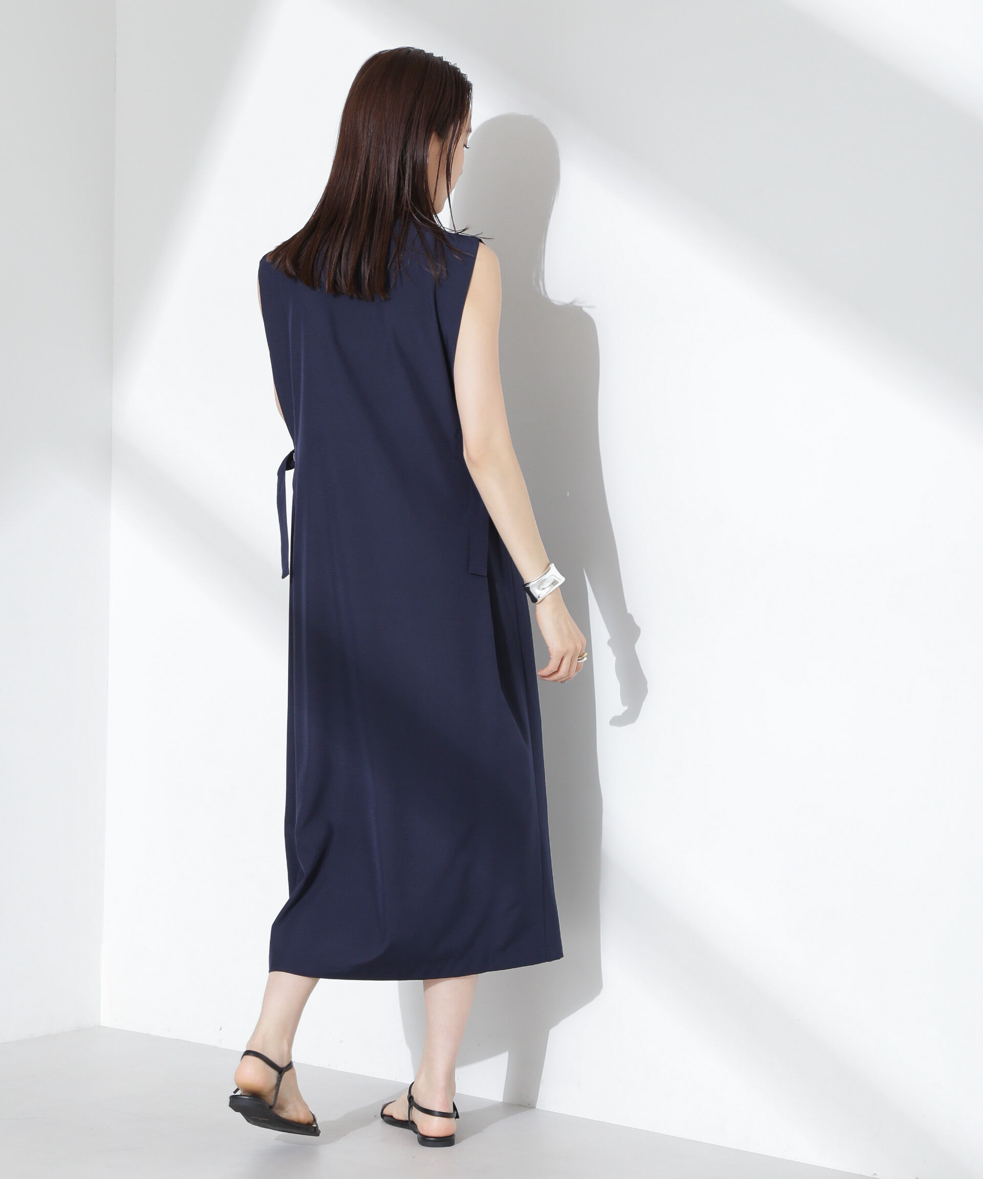 nano･universe「オープンフロントノースリーブワンピース」|ワンピース|