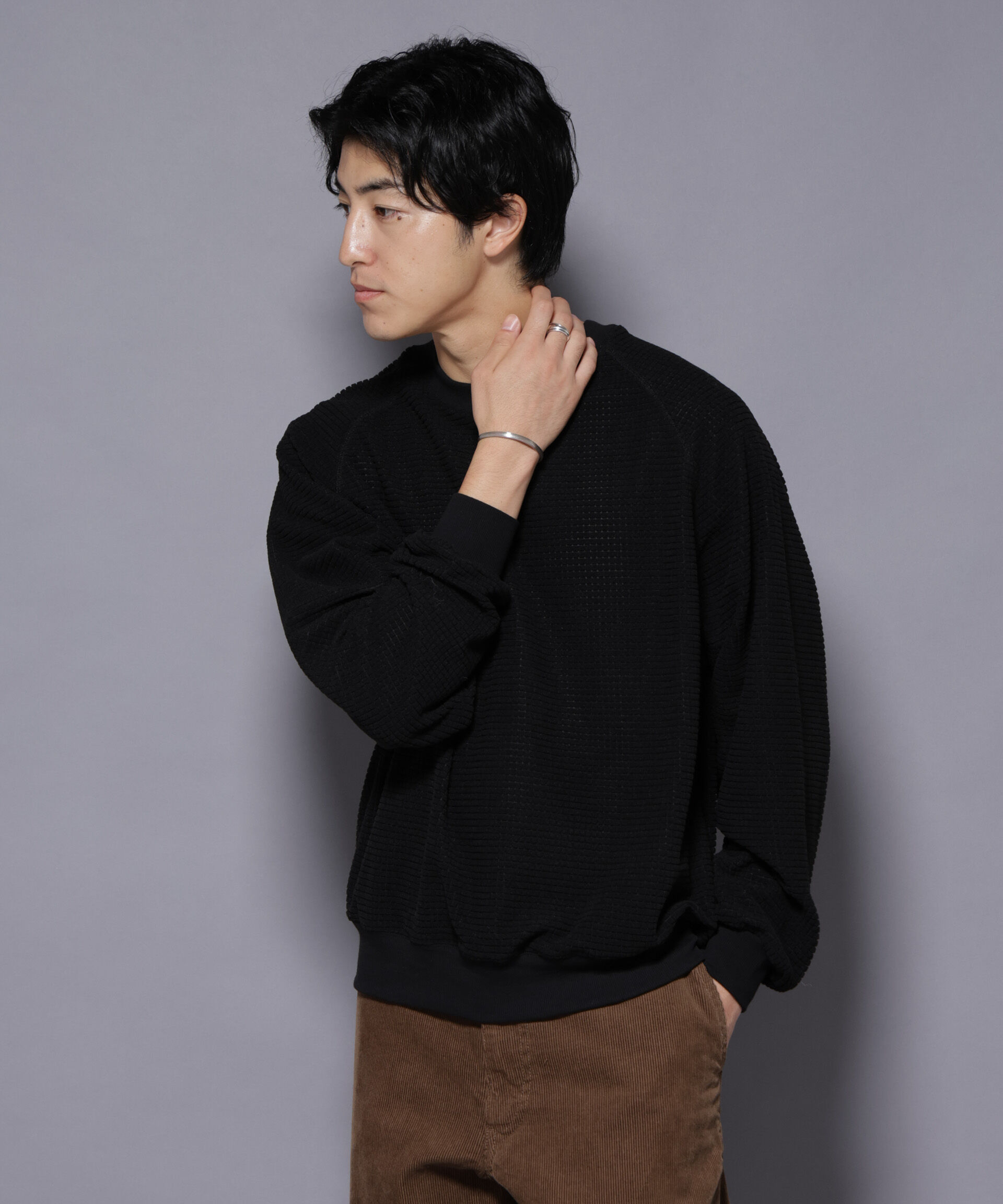 nano･universe「NORMANBROS別注 ワッフルフリース 長袖」|Tシャツ・カットソー|