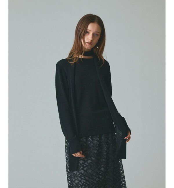 Grace Class「ボウ付ニットトップ」|ニット・セーター|ブラック