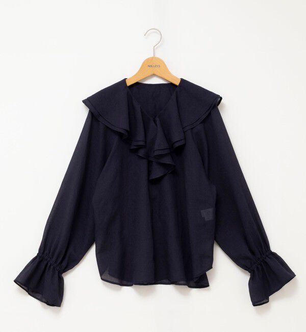 NOLLEY'S「ウォッシャブルラッフルカラーブラウス」|シャツ・ブラウス|
