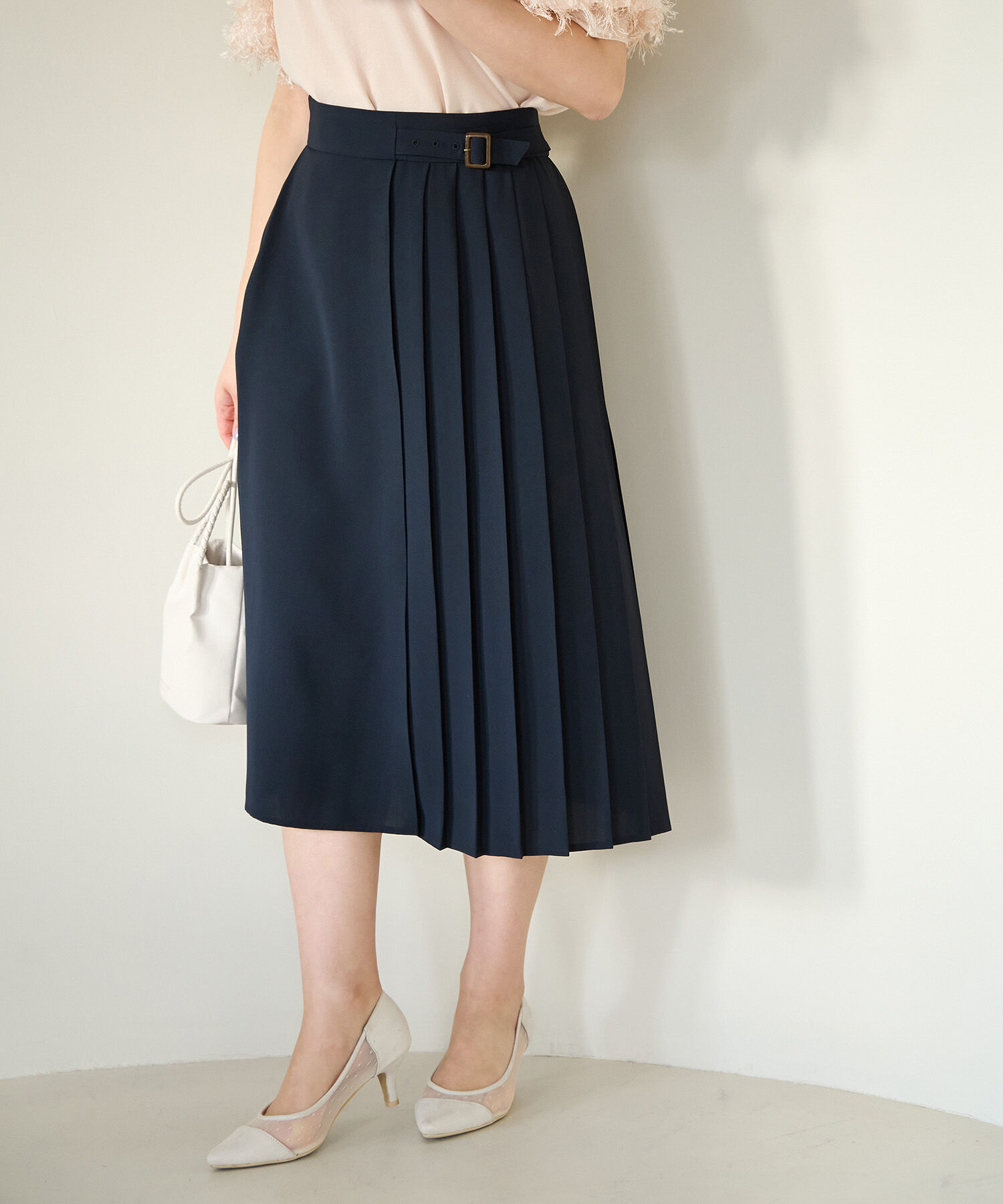 Rope&rsquo;Picnic「小柄さん向け/プリーツ切り替えスカート」|スカート|