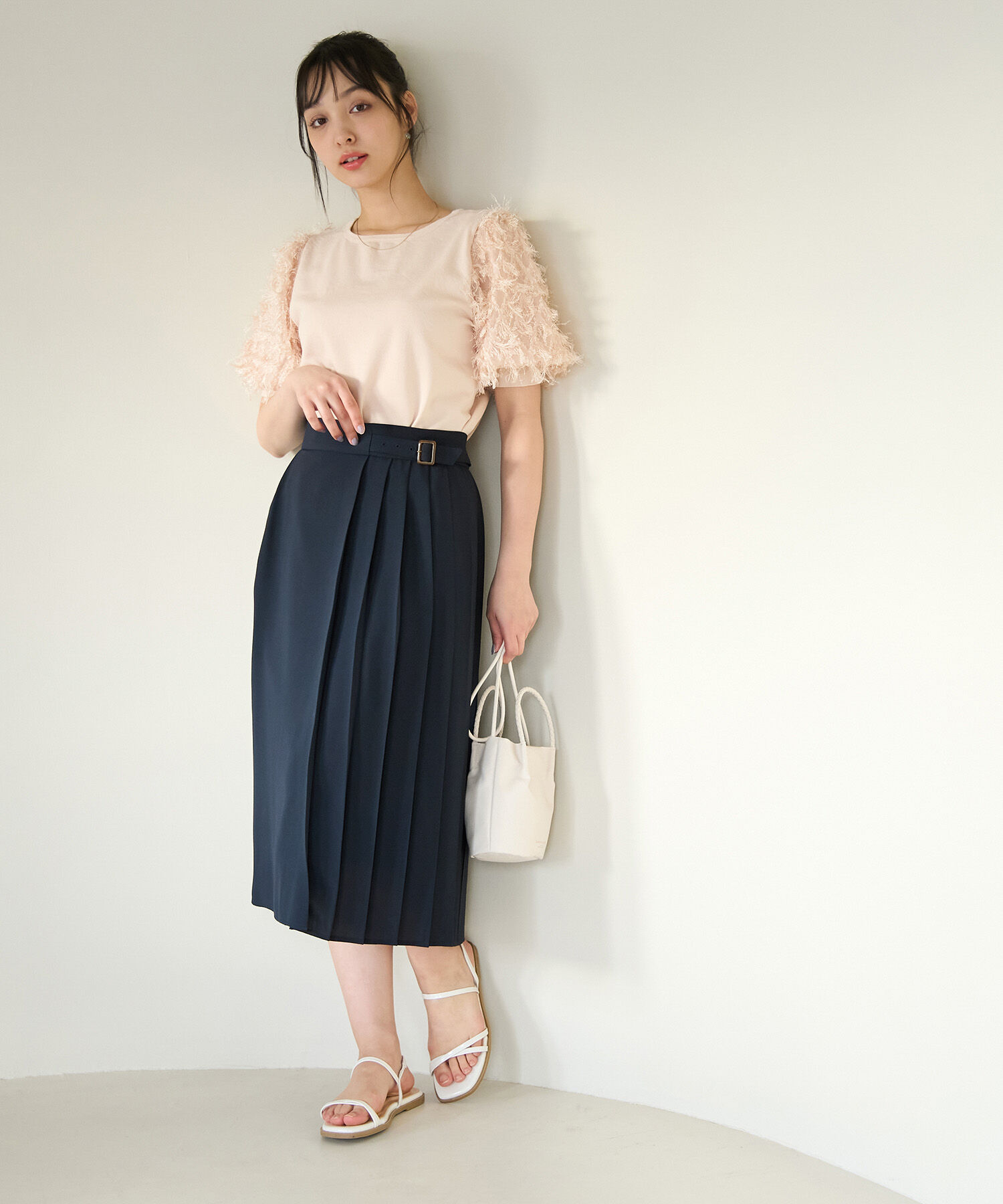 Rope&rsquo;Picnic「小柄さん向け/プリーツ切り替えスカート」|スカート|
