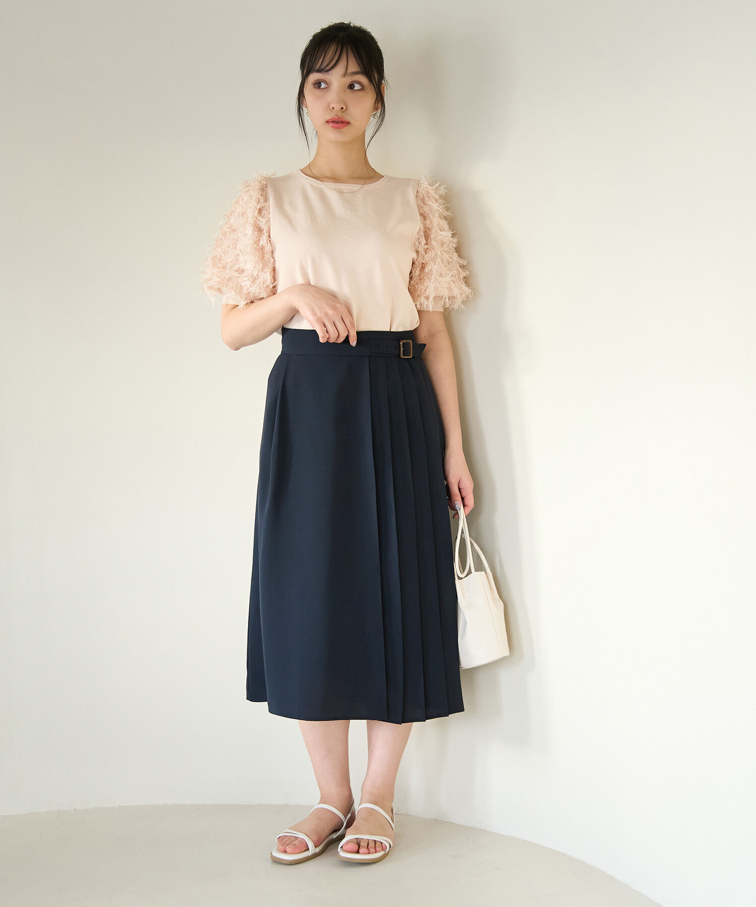 Rope&rsquo;Picnic「小柄さん向け/プリーツ切り替えスカート」|スカート|