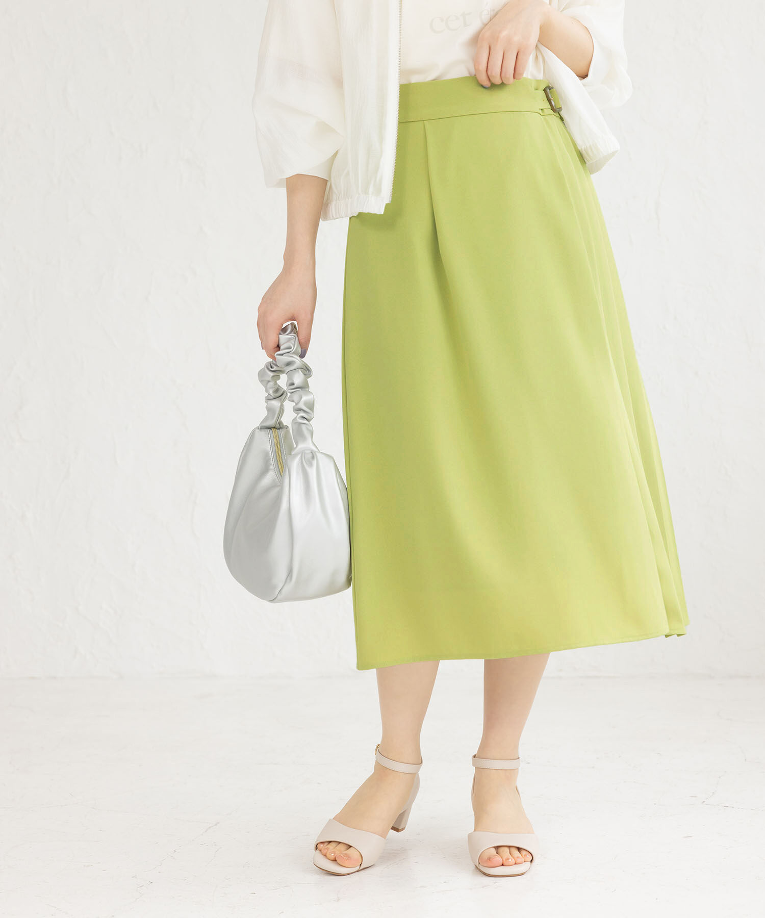 Rope&rsquo;Picnic「小柄さん向け/プリーツ切り替えスカート」|スカート|グリーン系(35)