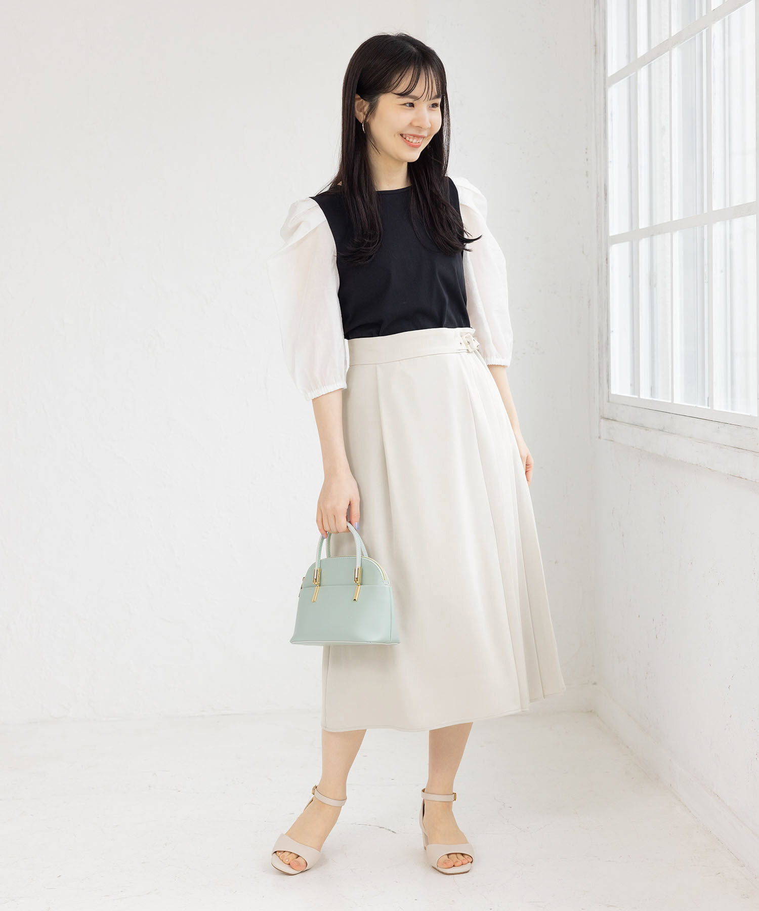 Rope&rsquo;Picnic「小柄さん向け/プリーツ切り替えスカート」|スカート|