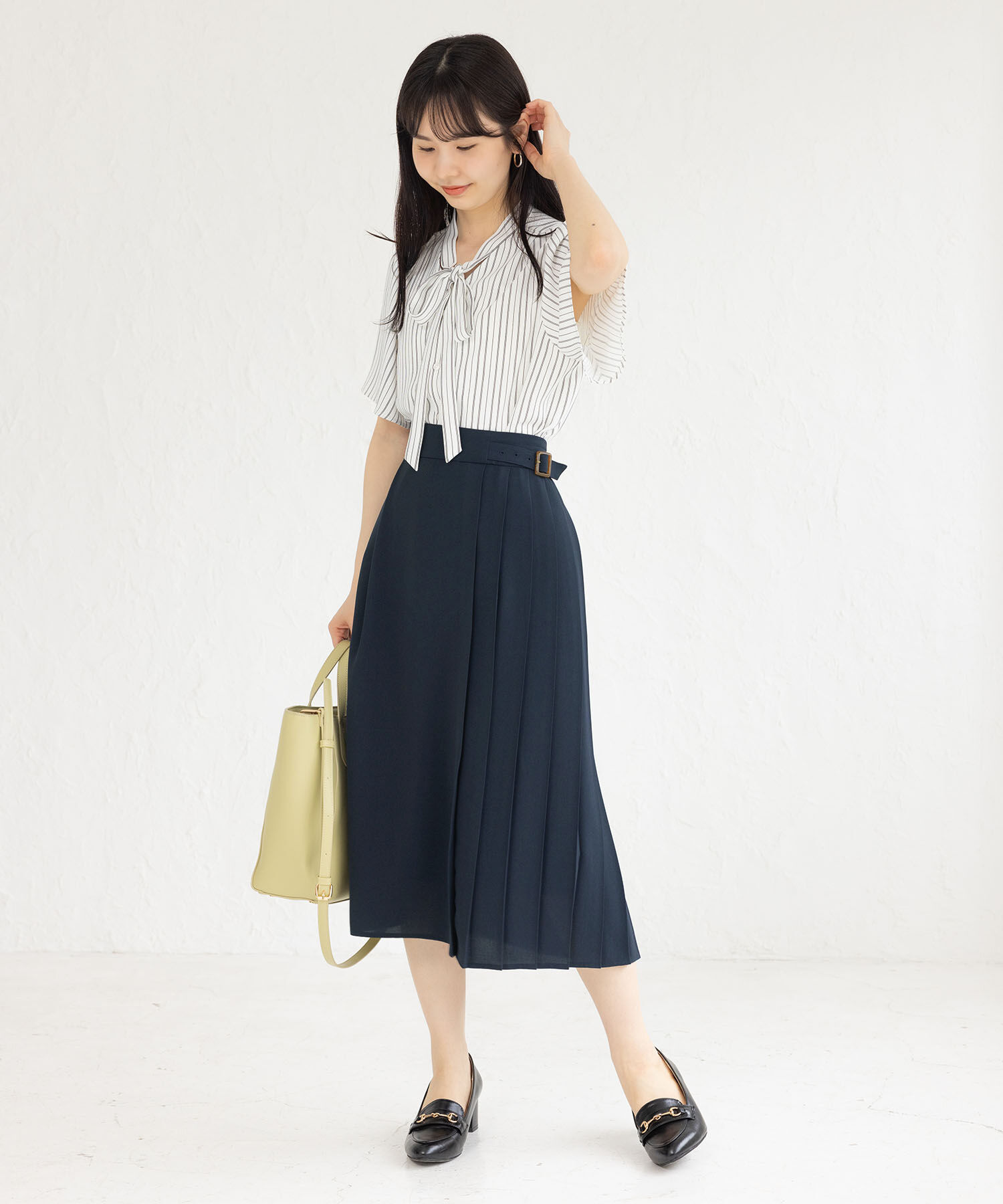 Rope&rsquo;Picnic「小柄さん向け/プリーツ切り替えスカート」|スカート|