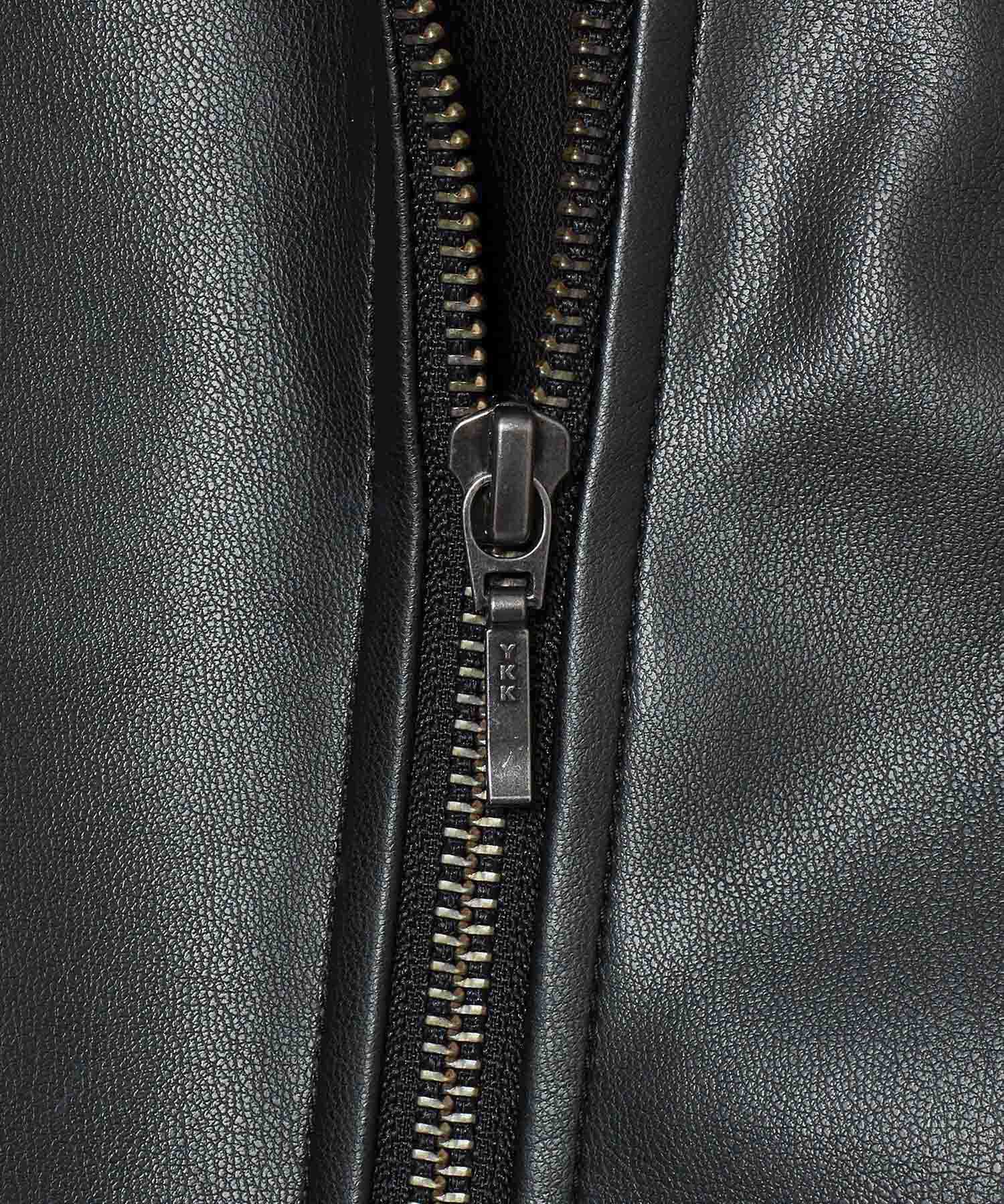 ROPE' PICNIC R「シンセティックレザーノースリーブジャケット」|ライダースジャケット|