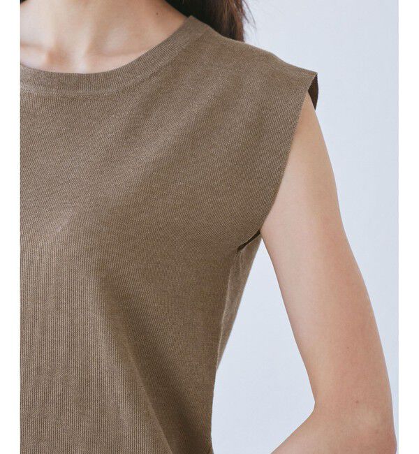 Rope&rsquo;Picnic「【洗濯機OK】LEVITAゼロスリーブサマーニットプルオーバー」|ニット・セーター|