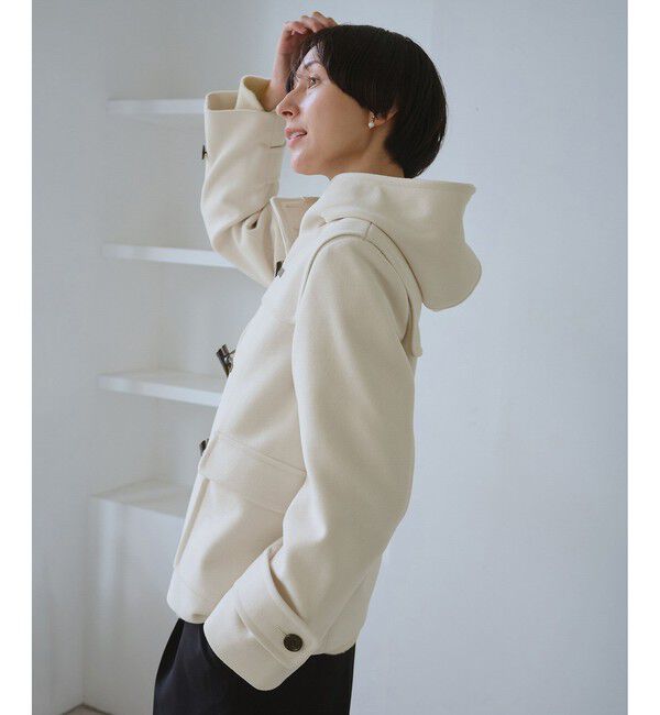 Rope&rsquo;Picnic「ジャージーメルトンシリーズ ファー付きショートダッフルコート/リンクコーデ」|ダッフルコート|