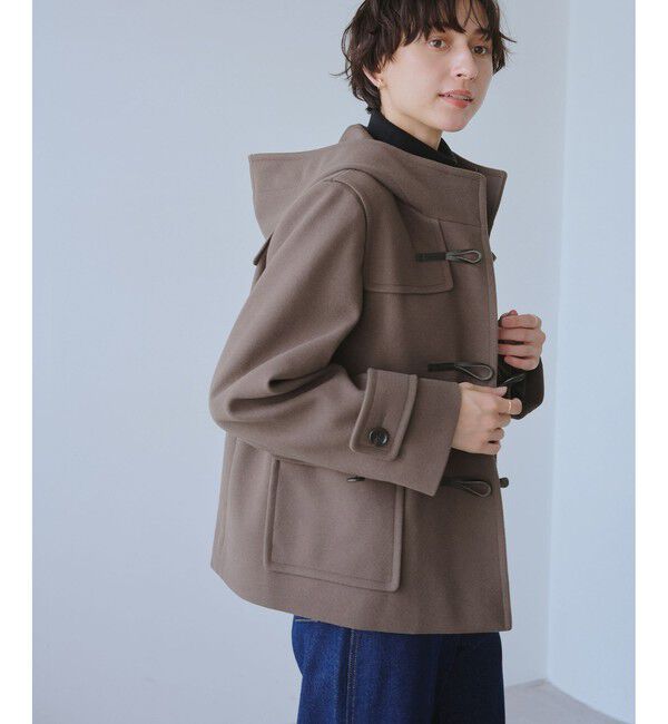 Rope&rsquo;Picnic「ジャージーメルトンシリーズ ファー付きショートダッフルコート/リンクコーデ」|ダッフルコート|