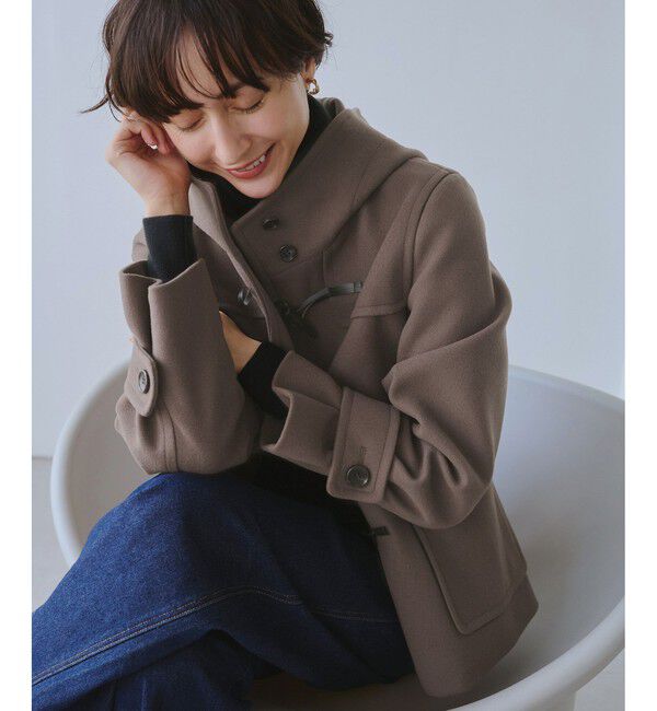 Rope&rsquo;Picnic「ジャージーメルトンシリーズ ファー付きショートダッフルコート/リンクコーデ」|ダッフルコート|