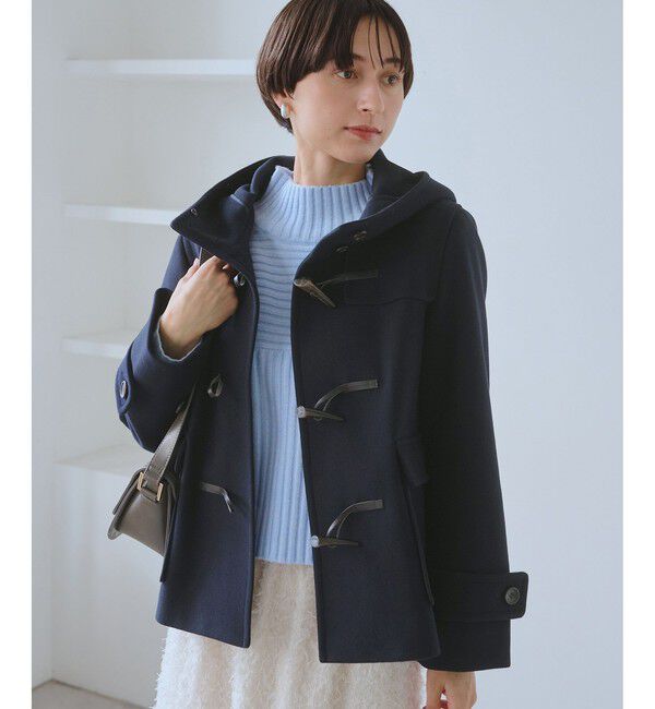 Rope&rsquo;Picnic「ジャージーメルトンシリーズ ファー付きショートダッフルコート/リンクコーデ」|ダッフルコート|