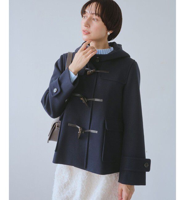 Rope&rsquo;Picnic「ジャージーメルトンシリーズ ファー付きショートダッフルコート/リンクコーデ」|ダッフルコート|