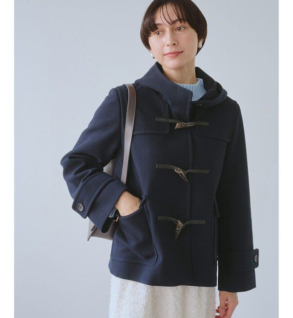 Rope&rsquo;Picnic「ジャージーメルトンシリーズ ファー付きショートダッフルコート/リンクコーデ」|ダッフルコート|