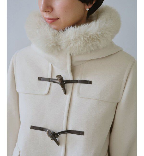 Rope&rsquo;Picnic「ジャージーメルトンシリーズ ファー付きショートダッフルコート/リンクコーデ」|ダッフルコート|