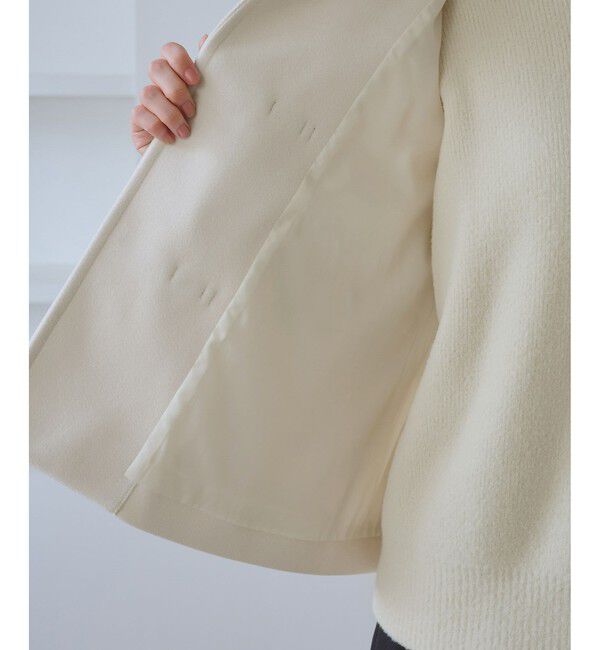 Rope&rsquo;Picnic「ジャージーメルトンシリーズ ファー付きショートダッフルコート/リンクコーデ」|ダッフルコート|