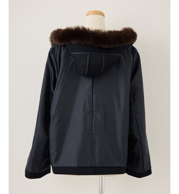 Rope&rsquo;Picnic「ジャージーメルトンシリーズ ファー付きショートダッフルコート/リンクコーデ」|ダッフルコート|