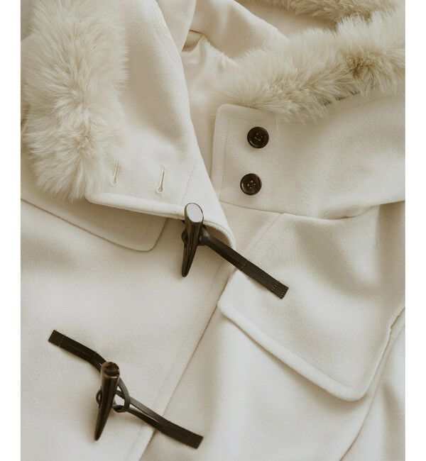 Rope&rsquo;Picnic「ジャージーメルトンシリーズ ファー付きショートダッフルコート/リンクコーデ」|ダッフルコート|