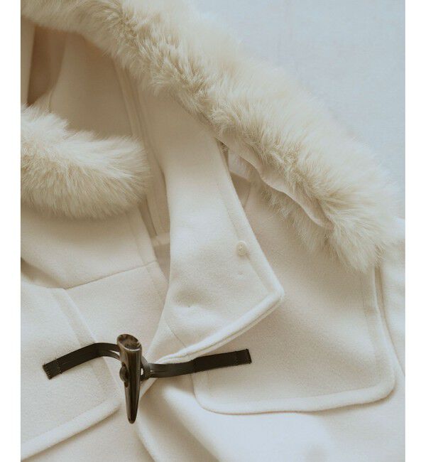 Rope&rsquo;Picnic「ジャージーメルトンシリーズ ファー付きショートダッフルコート/リンクコーデ」|ダッフルコート|