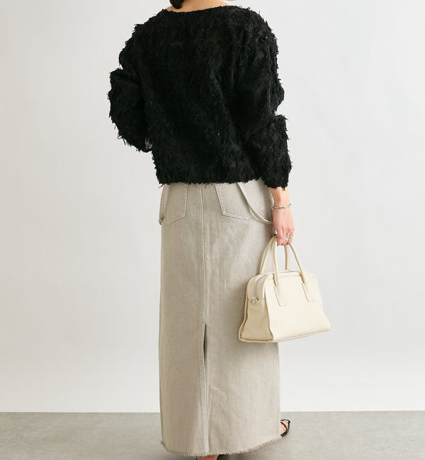  「【オケージョンにも◎】カットジャガードシアーブラウス」|シャツ・ブラウス|