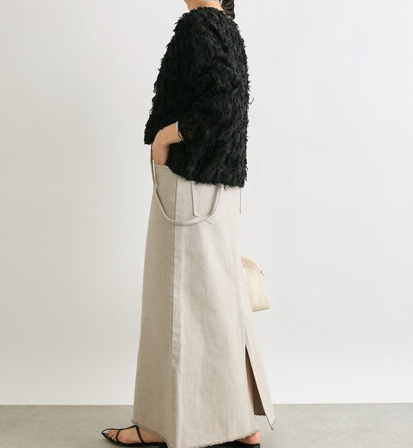  「【オケージョンにも◎】カットジャガードシアーブラウス」|シャツ・ブラウス|