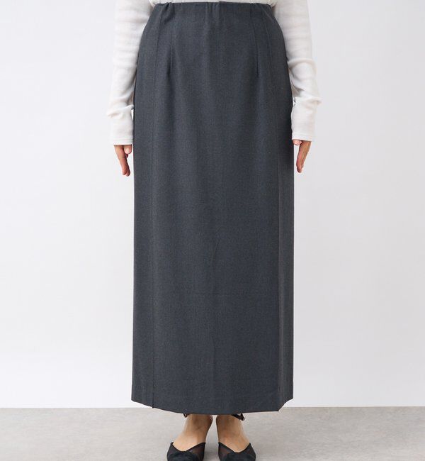  「【暖かく着れる】両面起毛ピンタックナロースカート」|スカート|