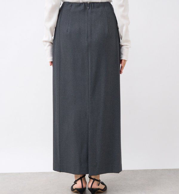  「【暖かく着れる】両面起毛ピンタックナロースカート」|スカート|