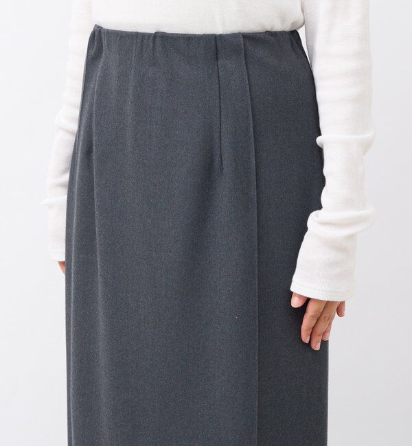  「【暖かく着れる】両面起毛ピンタックナロースカート」|スカート|