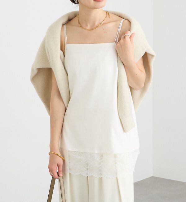  「【新色追加/鮮度抜群】レーストリムキャミソール」|シャツ・ブラウス|