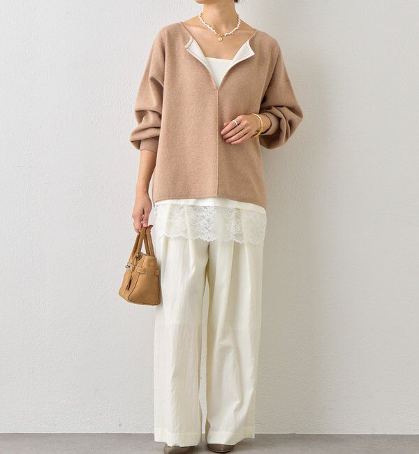  「【新色追加/鮮度抜群】レーストリムキャミソール」|シャツ・ブラウス|