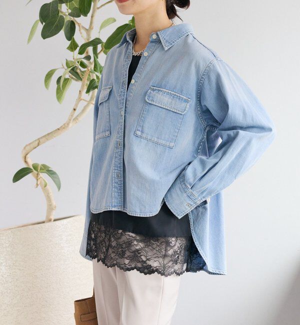  「【新色追加/鮮度抜群】レーストリムキャミソール」|シャツ・ブラウス|