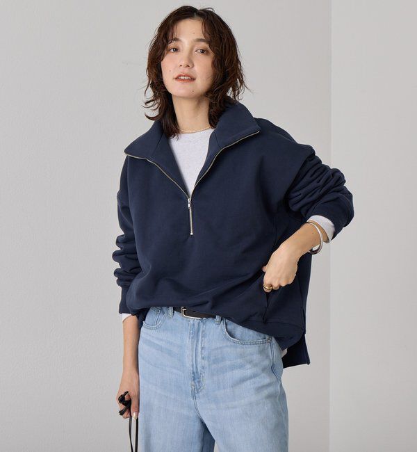  「【A・MONN(アモン)】ZIP SWEAT プルオーバー」|Tシャツ・カットソー|