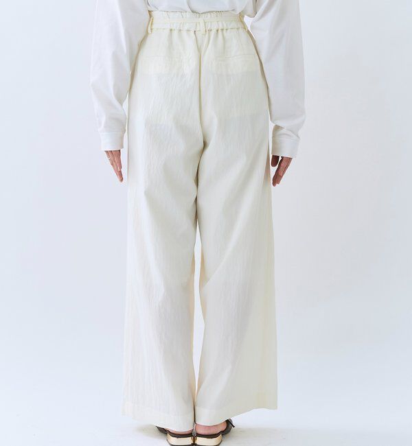  「【美シルエット】クロスタックワイドパンツ」|チノ|